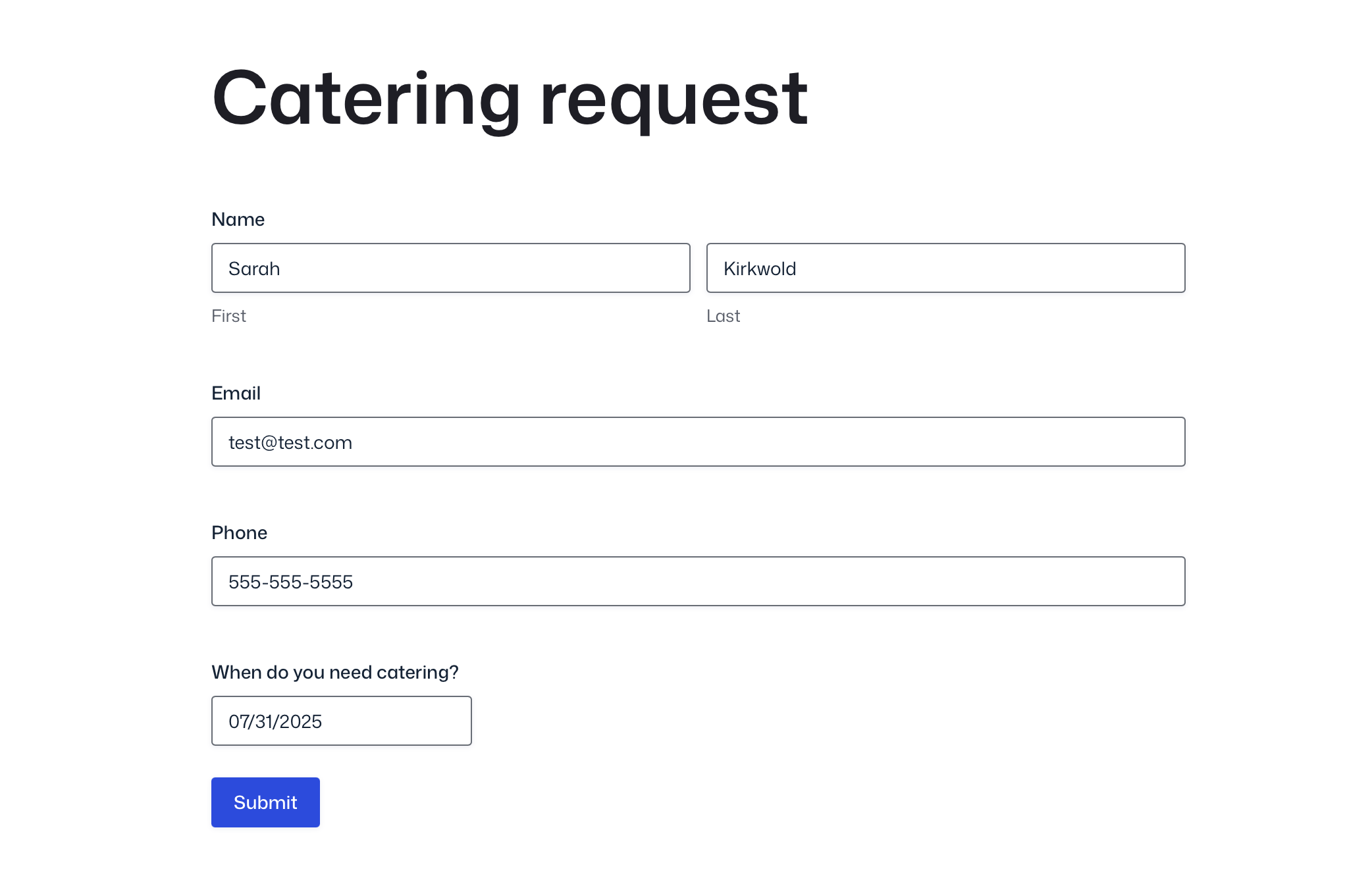 restaurant form fill out form